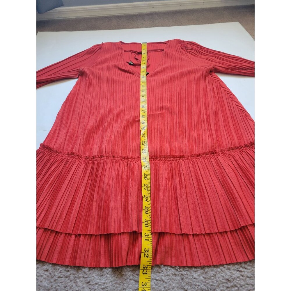 Free People Can't Help It pleated mini dress Size XS Bohemian Festival Colorful - Picture 10 of 11